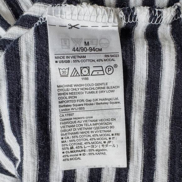 Banana Republic, Navy & White Stripe Scoop Neck Signature Tee, Women's Medium - Picture 8 of 9